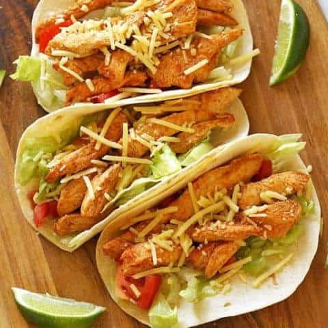 Healthy chicken tacos