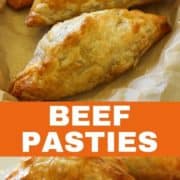 Beef Pasties in a serving dish.