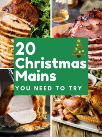 multiple images of Christmas mains with text overlay "20 Christmas Mains".